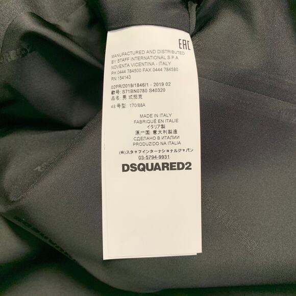 DSQUARED2 Size 38 Charcoal Wool Blend Notch Lapel Sport Coat - Picture 7 of 8